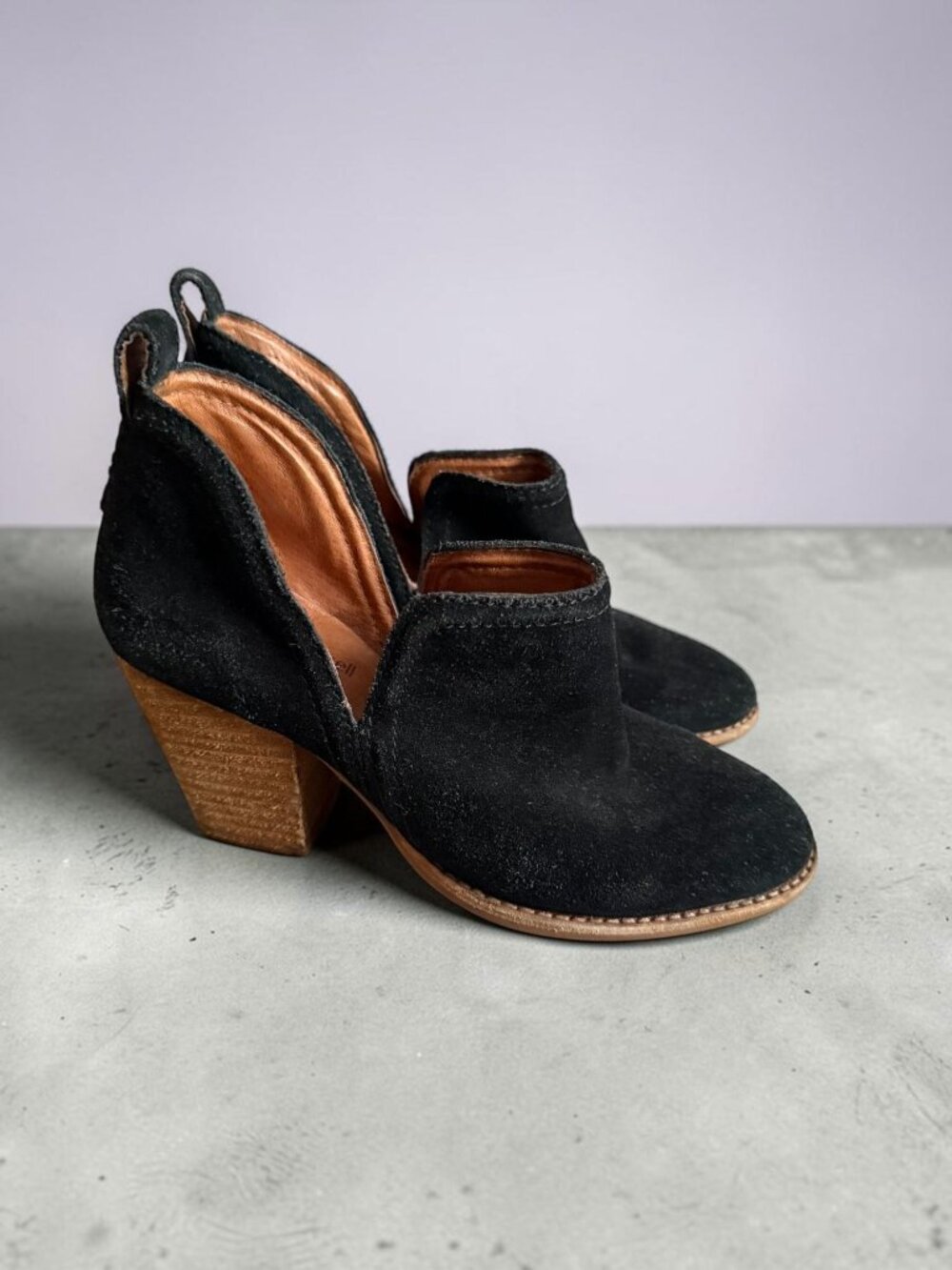 JEFFREY CAMPBELL Black Suede Ankle Booties Boots Size 6.5